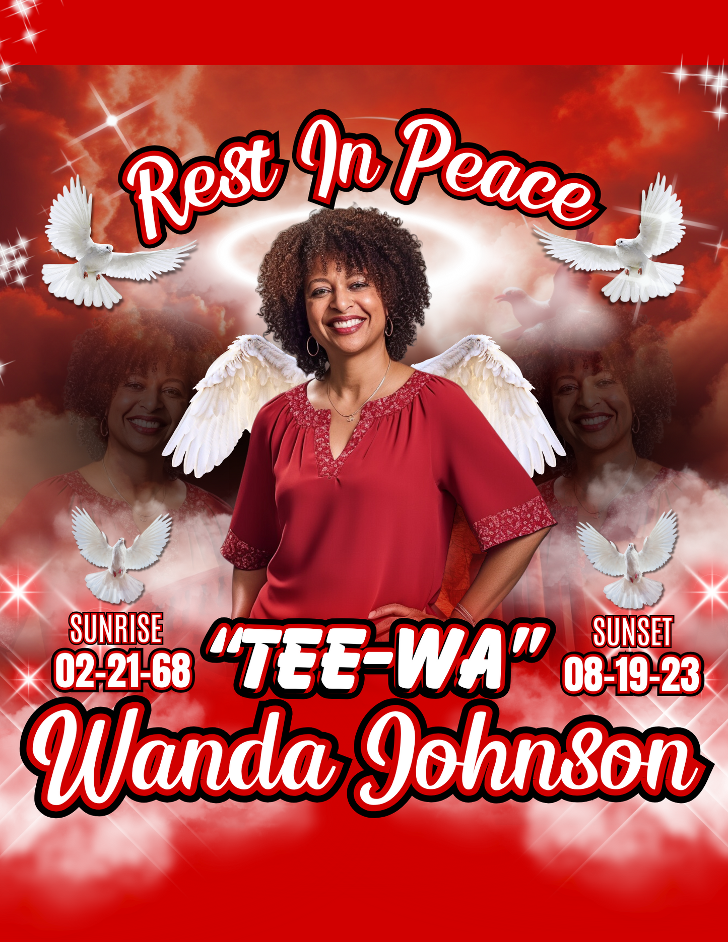 Editable Memorial Template 4 Designs
