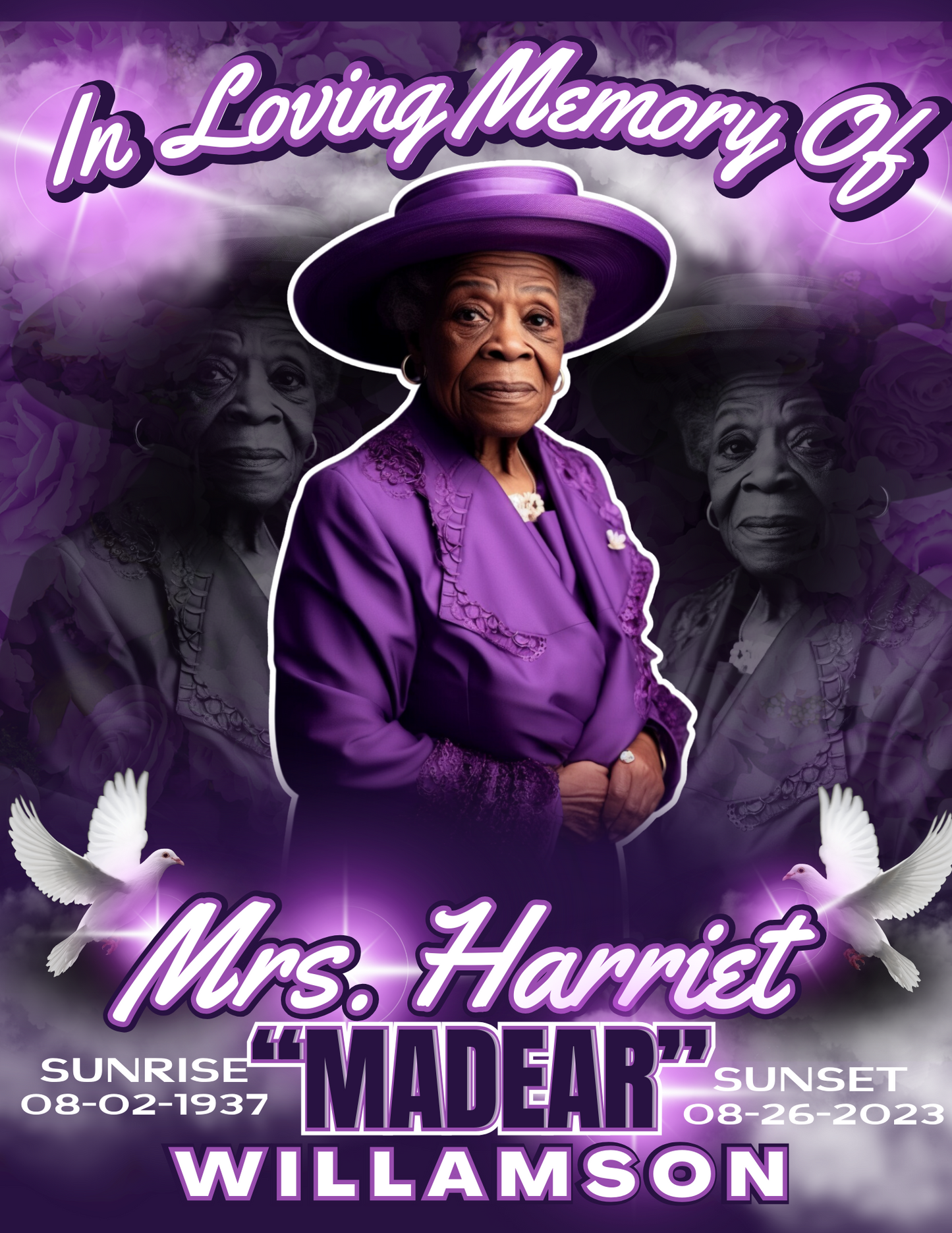 Editable Memorial Template-Six Designs