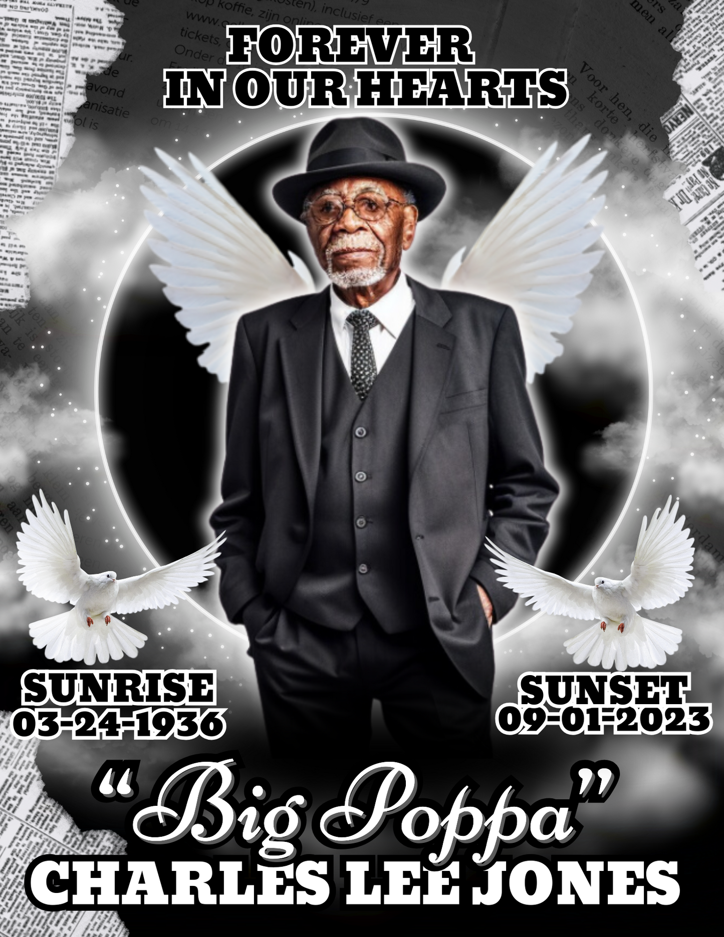 Editable Memorial Template-Six Designs