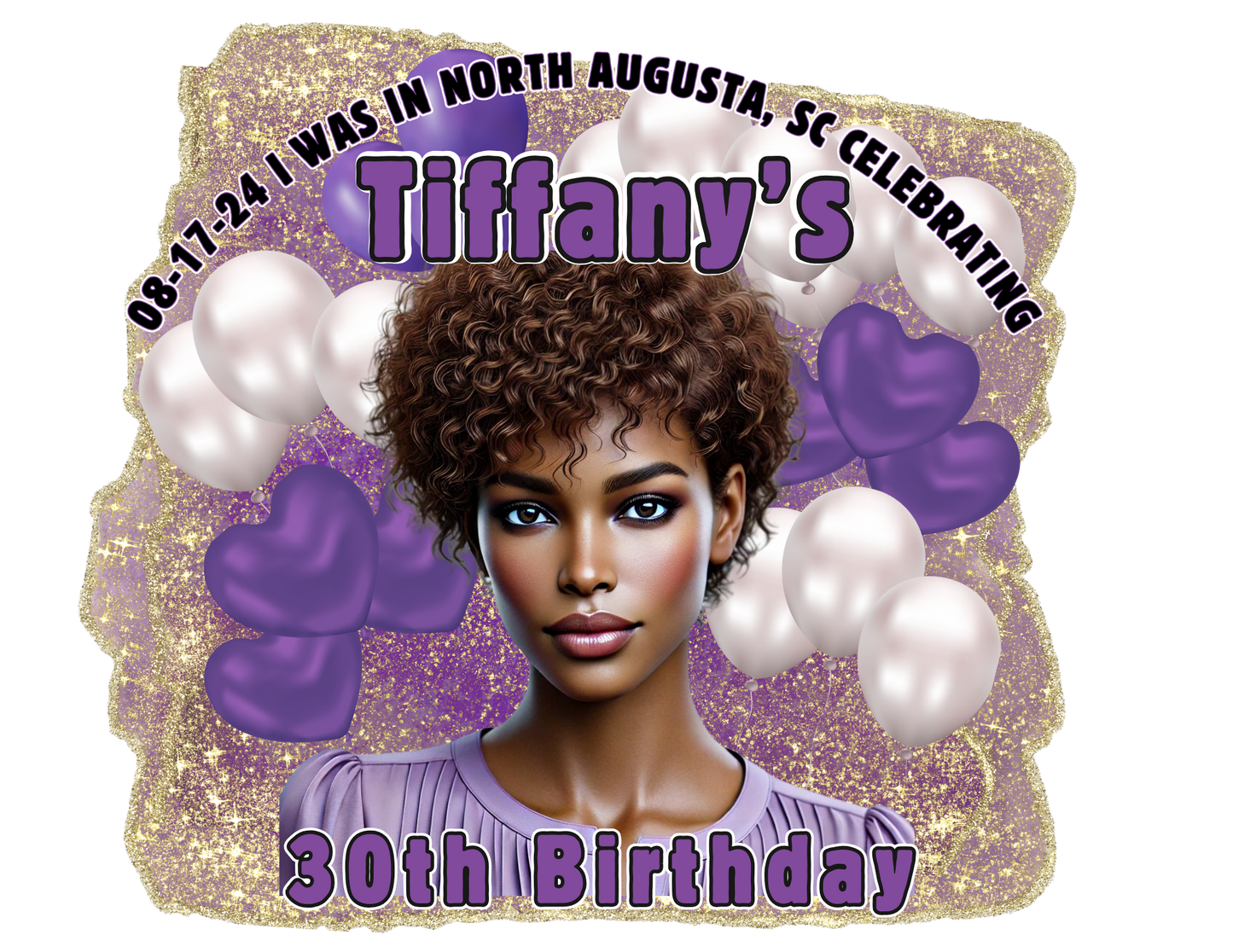 Purple & Gold Birthday Design