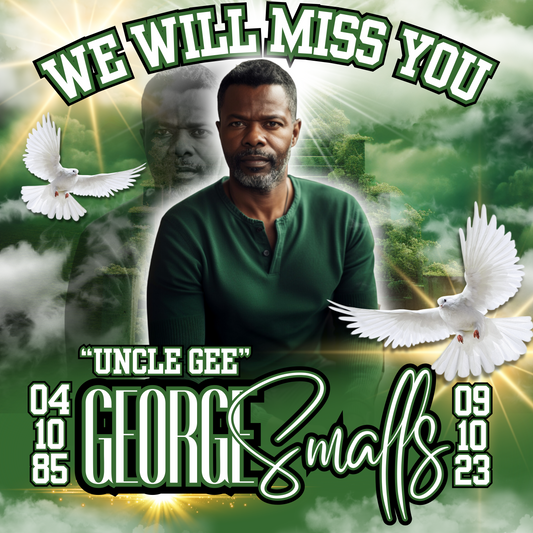 Single Green Memorial Editable