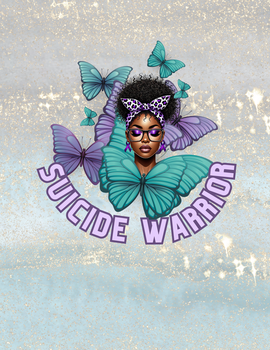 Butterfly Suicide Warrior Digital Editable Image